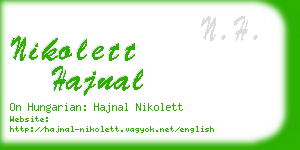 nikolett hajnal business card